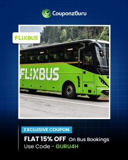 Flat 15% Off On Bus Booking