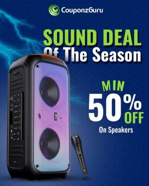 Min 50% OFF On Speakers